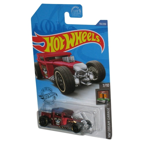 Hot Wheels HW Dream Garage 7/10 (2017) Bone Shaker Red Car 135/250