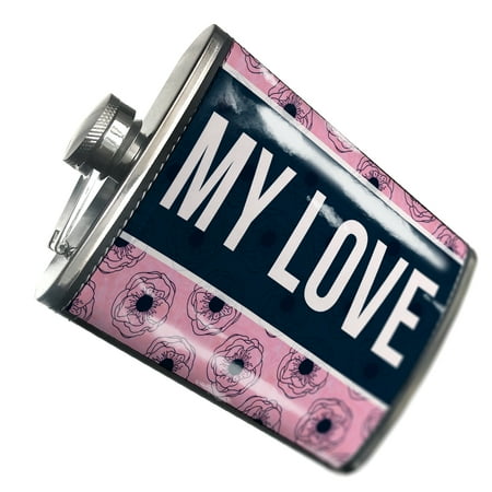 

NEONBLOND Flask My Love Mother s Day Pink and Navy Flowers