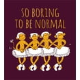 thumbnail image 3 of Animal Duvet Cover Set, Funny Ballerina Dancing Monkeys with So Boring to Be Normal Words Print, Decorative 3 Piece Bedding Set with 2 Pillow Shams, King Size, Maroon and Marigold, by Ambesonne, 3 of 3