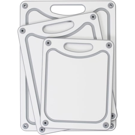 Dexas Fresh Prep 3-Pack Non-Slip Recycled Poly Cutting Boards - 13x17, 11x 14, 9x12