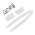 thumbnail image 3 of Unique Bargains 1 Set Fake Grills Hip Hop Left and Right Teeth Grillz Silver Tone, 3 of 6