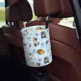 thumbnail image 2 of Cute cat Car Trash Can Waterproof Cylindrical Car Garbage Can with Adjustable Strap & Magic Tape, Portable Vehicle Trash Bin for Cars, Trucks, SUVs, 2 of 7