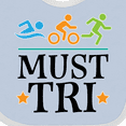 thumbnail image 4 of Inktastic Triathlon Sports Quote Must Tri Boys or Girls Baby Bib, 4 of 4
