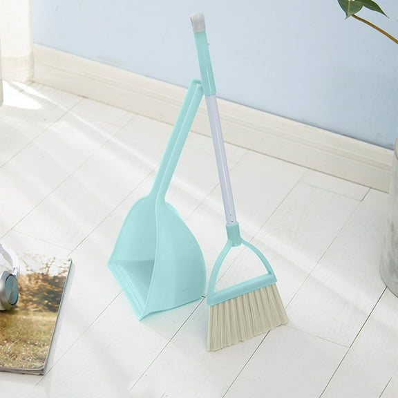 Upgraded Mini Broom with Dustpan-Small Housekeeping Cleaning Sweep for Kitchen Bathroom Pet Nest Boat 20" A