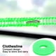 thumbnail image 1 of Tendedero Al Aire Libre Cuerda para tender la ropa retráctil de nailon antideslizante para exteriores (8 metros) verde Ndcxsfigh Libre de BPA, 1 of 3