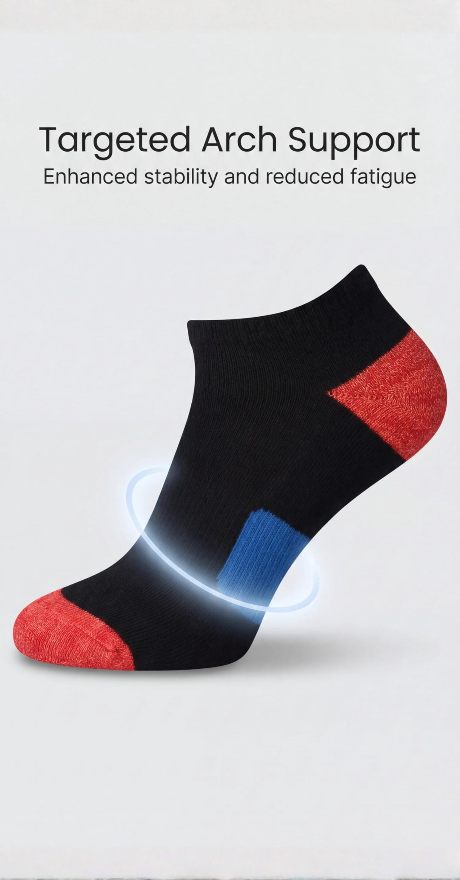 Tipi Toe Women's Athletic Ankle Socks with Arch Support 12-Count