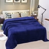 "Home Bedroom Microfiber Plush Fleece Blanket Large Solid Lightweight Warm Throw Blanket For Sofa Couch Queen Size Bed 79""x83"" Solid Navy Blue"