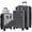 Grey, variant on SmileLine 3-Piece Hardside Luggage Set with TSA Lock, 20" Carry-On with Front Pocket & Bonus Makeup Bag,Orange