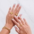 thumbnail image 4 of Kiss Impress Premium Medium Almond Press On Nails, Blue French Tip, 30 Pieces, 4 of 13