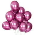thumbnail image 1 of Xiao Hua Globos metálicos rosas de 10 pulgadas, 60 unidades, globos cromados de látex para fiestas, para baby shower, bautizos, cumpleaños, decoraciones para fiestas., 1 of 4