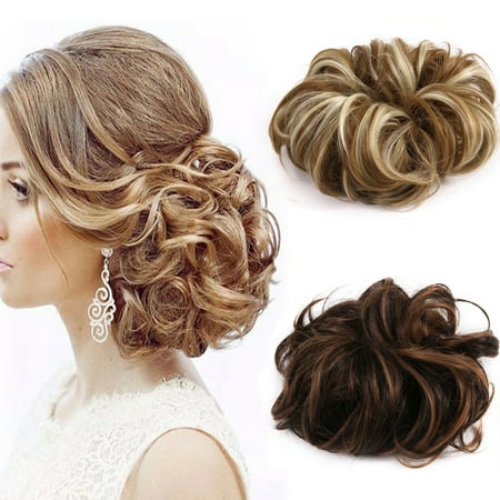 Elegant Woman Donut Ponytail Synthetic Hair Pieces And Buns Big