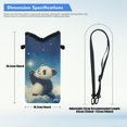 thumbnail image 7 of SEANATIVE Neoprene Phone Purse Waterproof and Shockproof Mini Shoulder Bag Small Cellphone Carrying Pouch with Strap for Traveling, Beach, Outings, Cute Panda Star Cloud Blue, 7 of 7