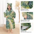 thumbnail image 3 of FORMRS Wearable Blanket Hoodie with Sleeves for Kids Cozy Flannel Sweatshirt, Art Garden Scene, 3 of 7