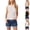 White, variant on CYRBOKO Women's Tank Tops, Sleeveless Button Crew Neck Casual Summer Tops White Size S-L