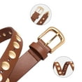 thumbnail image 3 of Fianmy Fashion Leather Belt for Women, Studded Ladies Belts Punk Belt for Jeans Dress, 3 of 8