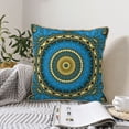 thumbnail image 2 of Velvet Decorative Throw Pillow Covers Set of 2, Soft Square Cushion Cover with Invisible Zipper Retro Tie Dye Printing, 16"x16", 2 of 7