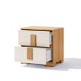 thumbnail image 5 of LuxenHome Natural and White 20.7-Inch Tall 2-Drawer Nightstand End Table, 5 of 12