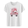 thumbnail image 4 of Meichang Valentines Day Chemises Femmes Cœur Graphique Tee Tops Manches Courtes Col Rond T-Shirts Blouses Joyeux Valentines Day Chemises, 4 of 5