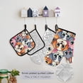 thumbnail image 5 of 5 Pcs Kitchen Set Heat Resistant Oven Mitts and Non-Slip Pot Holders with Adjustable Cooking Apron Cute Dogs Head, 5 of 6