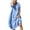 Blue, variant on Jophufed Womens Plus Size Summer Dresses O-Neck Short Sleeve Pockets Cotton Linen Loose Beach Dresses for Party Casual