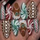 thumbnail image 1 of Autumn Themed Press On Nail 30PCS Christmas Striped Design With Golden Friendly ABS Fake Nail Short Square, 1 of 5