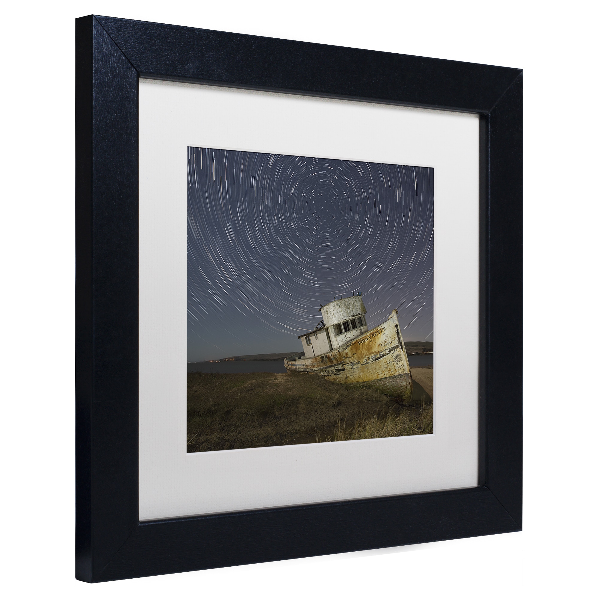 Trademark Fine Art "Point Reyes I" Canvas Art by Moises Levy White Matte, Black Frame