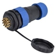 thumbnail image 1 of Tuerca trasera del conector a prueba de agua IP68 Toma de corriente de aviación 380 V 10 A para cable SP2816 Pin, 1 of 9