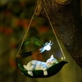 thumbnail image 1 of Feltree Solar Animal Tree Swing Decorative Lamp for Garden Pathway, Indoor Spring Home Office Lighting Housewarming Gift, 1 of 8