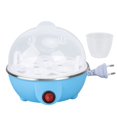 thumbnail image 1 of Cocedor de huevos de gallina para preparar hasta 7 huevos cocidos grandes, antiquema en seco, apagado automático, cazador furtivo de huevos con placa calefactora, enchufe de la UE, 110 V, azul, 1 of 1