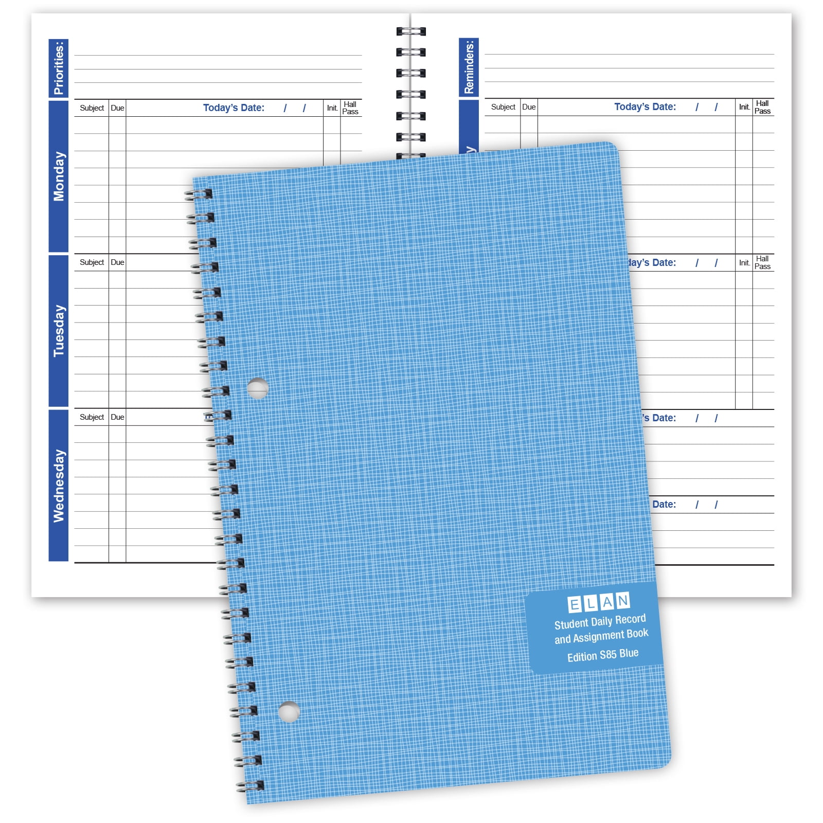Elan Publishing Company Student Planner Weekly Overview Format for a Full Year (S85-Blue) 5.5 x 8.5 - AX-VH2O-YSFR