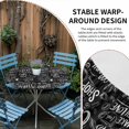 thumbnail image 5 of Black Coffee Fitted Tablecloth with Elastic Edged, Round Table Cloth for Dining Table, Farmhouses Modern Simple Cup Plants Waterproof Oil Proof Table Cover for Indoor Outdoor 36"-44", 5 of 8