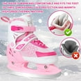 thumbnail image 3 of MammyGol Adjustable Ice Skates for Kids Boys Girls, Anti-Skid Ice Skate Soft Padding and Reinforced Ankle Support Ice Hockey Suitable for Outdoor and Skating Rinks-Pink Size(1-4), 3 of 6