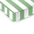 thumbnail image 2 of Jordan Manufacturing 47" x 17" Awning Cucumber Green Stripe Rectangular Outdoor Settee Swing Bench Cushion with Ties and Welt, 2 of 9