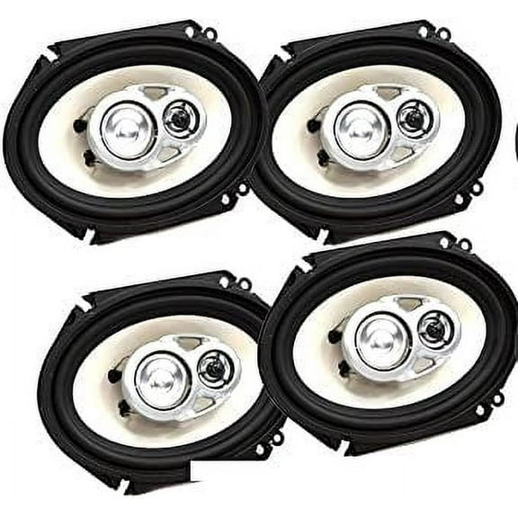 2 Pair Absolute BLS-6803 Blast Series 6x8 Inches 3 Way Car/Marine/ATV/UTV Speakers 640 Watts