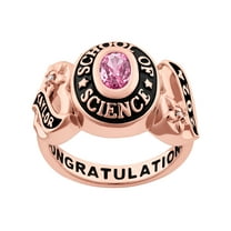 Order Now for 2025 Graduation, Freestyle Women's Rose Gold Celebrium Sweetheart Birthstone Class Ring with Diamond Accents