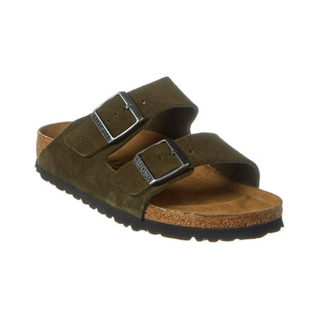 Birkenstock Arizona BS Narrow Fit Suede Sandal 40 Green
