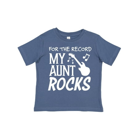 

Inktastic For the Record My Aunt Rocks Gift Toddler Boy or Toddler Girl T-Shirt