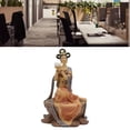 thumbnail image 2 of NFTIGB Elegant Resin Ancient Beauty Statue, Traditional Chinese Style Classical Women Figurine Decor for Living Room Office Hotel, Lotus Design Accent, 10.63 inches / 27 cm, 2 of 5