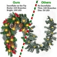 Costway 9Ft Prelit Artificial Christmas Garland Red Berries w/ 100 LED