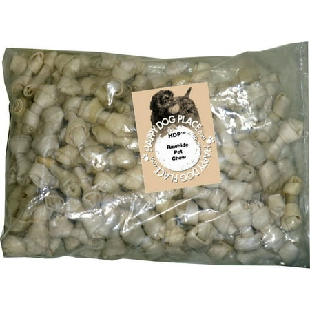 UPC: 0081159035235 | HDP Premium Natural Rawhide Mini Bones 2.5  Size:Pack of 100