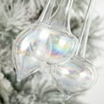 thumbnail image 2 of 11.5"H & 9"H Sullivans Large Clear Finial Christmas Ornament Set of 3, 2 of 4