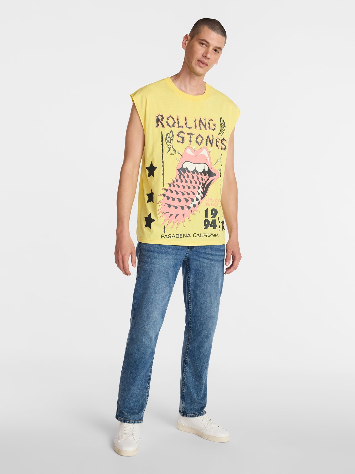 The Rolling Stones 90'sタンクトップ Rolling Stones Men's Graphic Sleeveless Tank Top, Sizes S-3XL