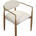 thumbnail image 6 of Meridian Furniture Riccio Beige Performance Fabric Dining Arm Chair (Set of 2), 6 of 10