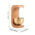 thumbnail image 3 of Dusknt Walnut Doorbell Wind Chime Pendant, Doorstop,Wooden Doorbell Wind Chime Suitable for Refrigerator Room Porch Garden Backyard Restaurant Home Garden Doorbell House Warming Gift, 3 of 9