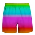 thumbnail image 4 of DPTALR Men Casual Gradient Shorts With Pockets Elastic Waist Beach Pants, 4 of 5