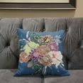thumbnail image 5 of Friendship Bouquet Throw Pillow with Removable Cover in Blue Pink Peach 16x16, 5 of 5