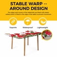 thumbnail image 4 of Red Spring Floral Table Cloths for 5 Foot Rectangle Tables, Butterfly Farmhouse Patio Waterproof Elastic Fitted Tablecloths, Washable Rectangular Table Cover for Camping, 4 of 8