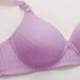 thumbnail image 5 of Gymayou Soft Skin-Friendly Cotton Wireless Bra for Women Breathable Thin Padded Everyday Bralette Adjustable Straps Wire Free Brassiere Light Violet S, 5 of 9