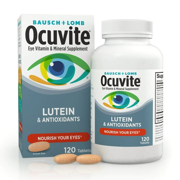 Bausch + Lomb Ocuvite Vitamin & Mineral Supplement Tablets with Lutein
