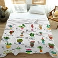 thumbnail image 2 of Plant Alphabet Blanket Flowers Succulent House Plants Trees Gift for Girls Kids Plant Lovers-Super Soft Flannel Blanket for Sofa Camping Travel-Home Decor for All Seasons,60"x80"for Full/Queen, 2 of 6
